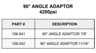 Tritech 90 Winkeladapter 7/8" & 11/16" für Düsenverlängerungen