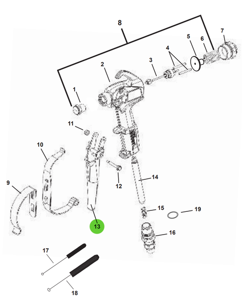 TriTech Abzugseinheit 2-Finger T420/T750 – Ersatzteil