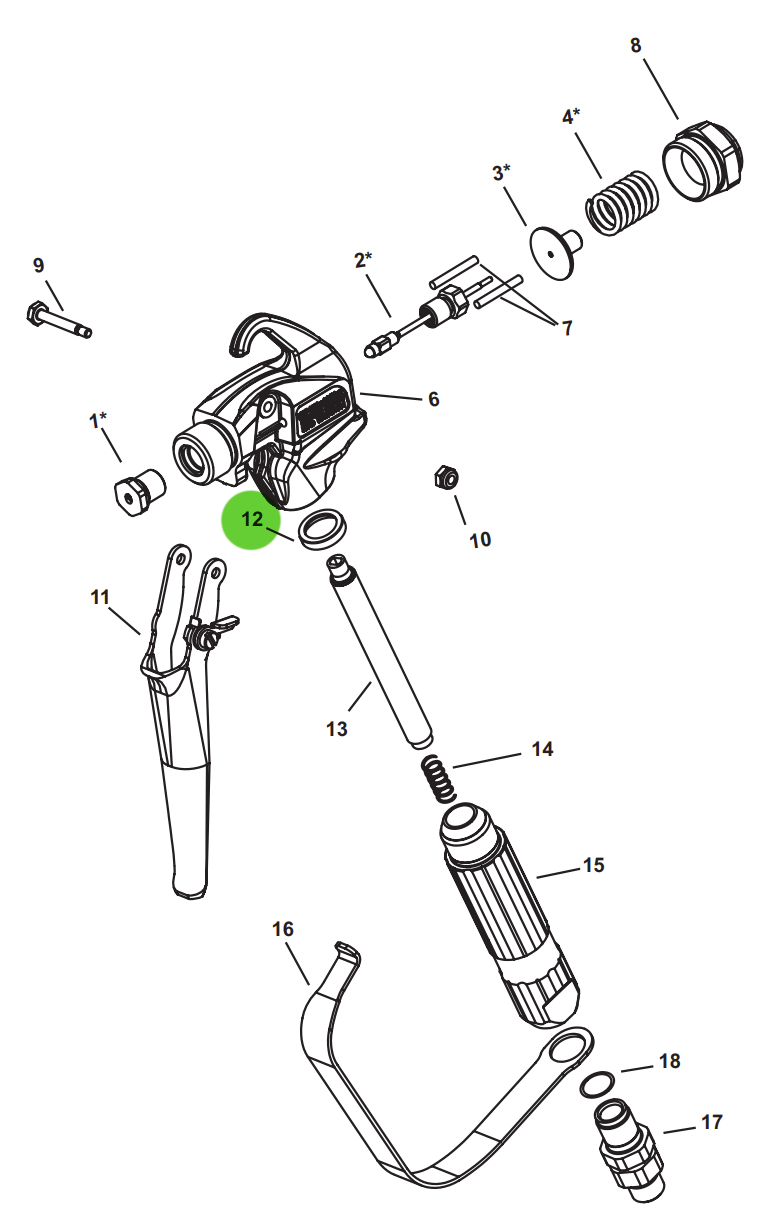 TriTech Griffdichtung T360/T720 – Ersatzteil