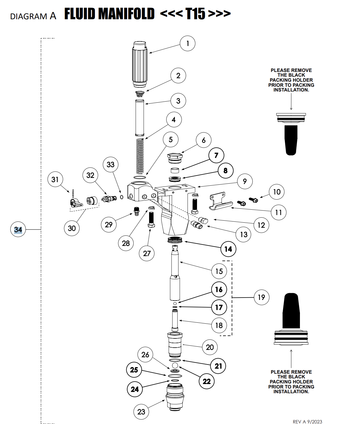 TriTech Fluidsektion T15 – Ersatzteil
